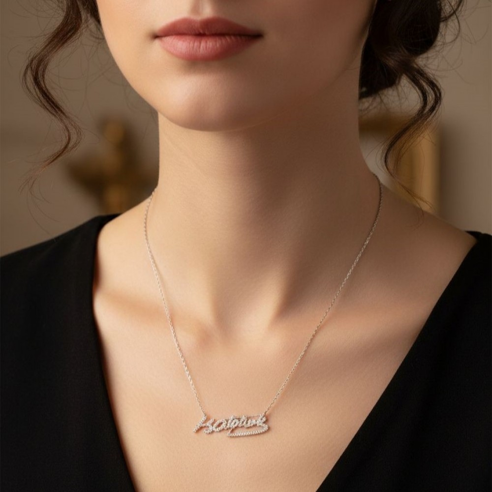 Kemal Atatürk İmzalı Gümüş Kolye MY101247T 18257 Thumb