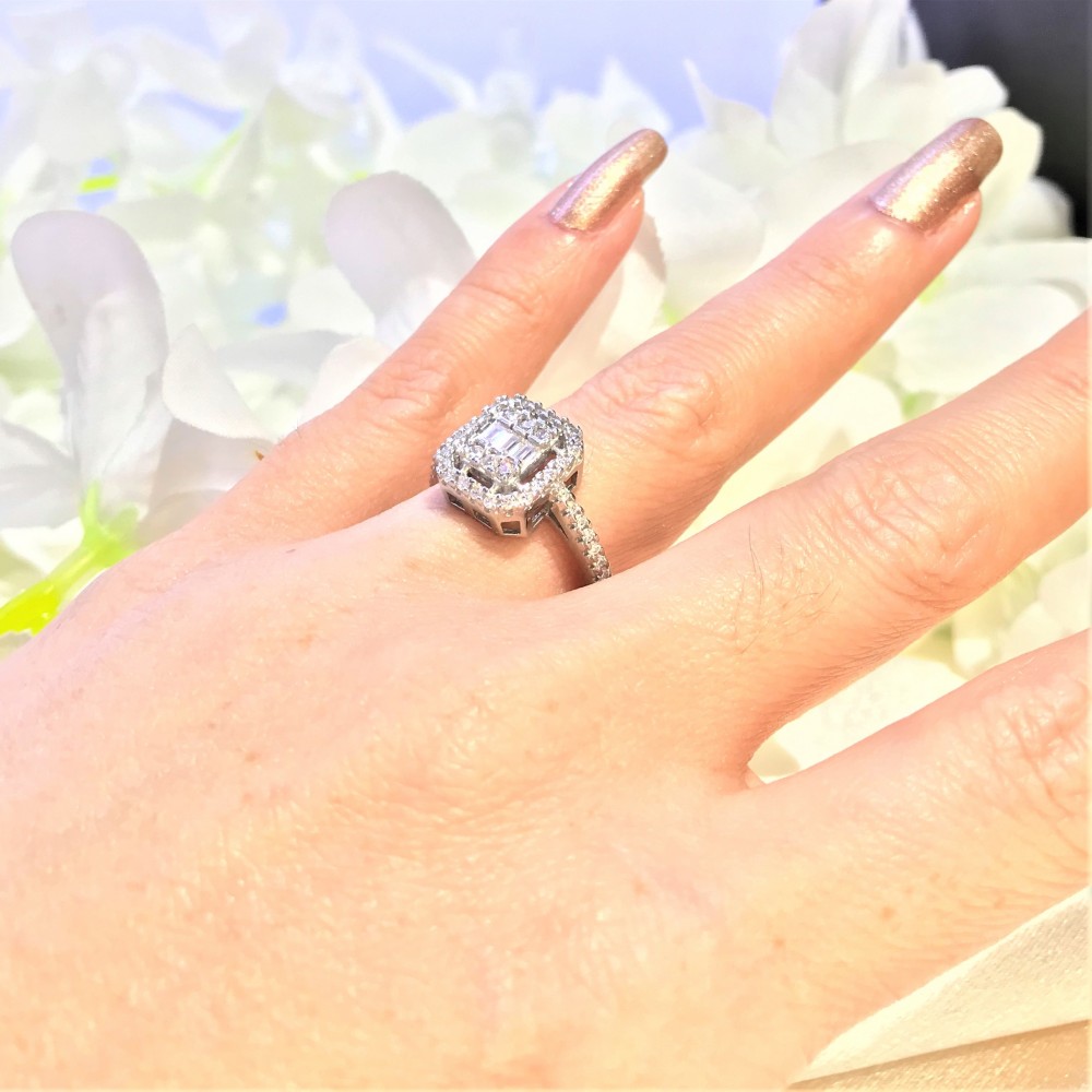 Pırlanta Montür Baget Taşlı Gümüş Yüzük MY102433 14925 Thumb