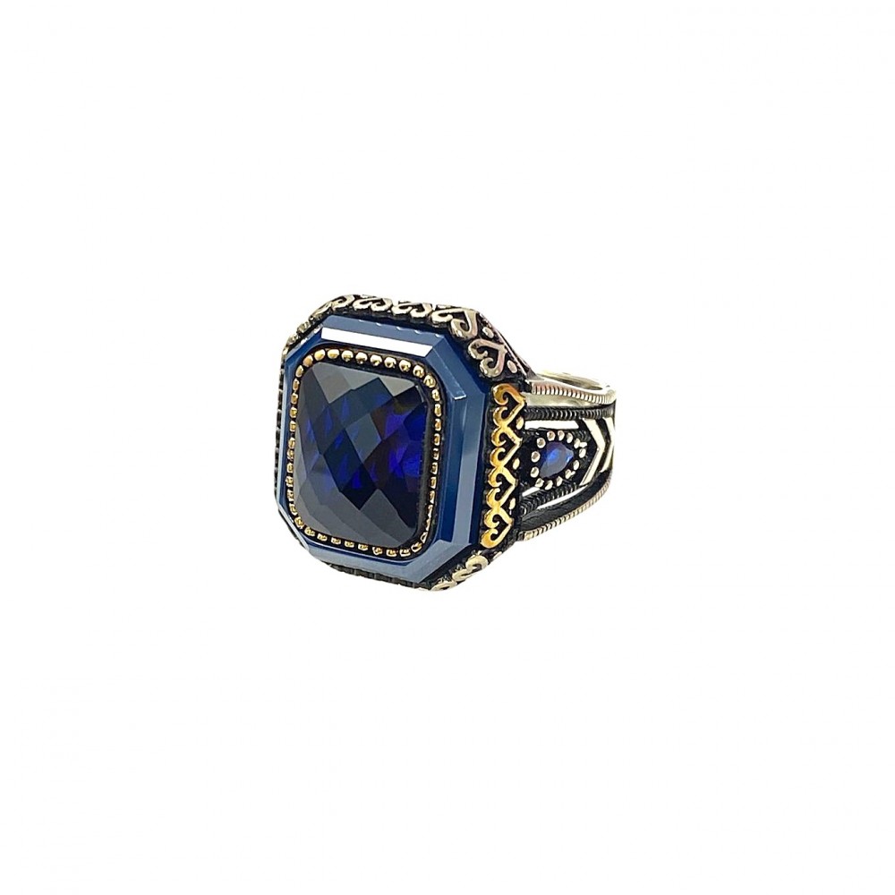 Taşlı Erkek Gümüş Yüzük MY102636 18343 Thumb