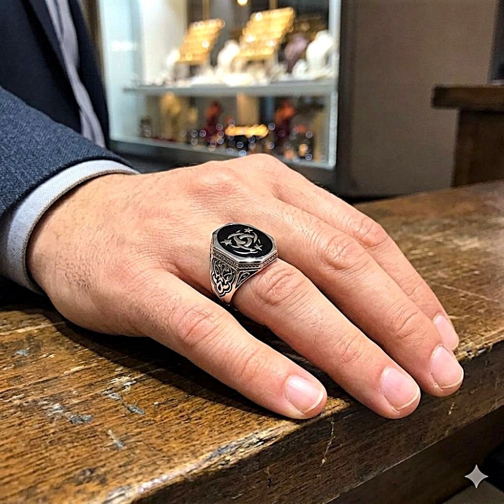 Teşkilatı Mahsusa Erkek Gümüş Yüzük MY102214 18324 Thumb